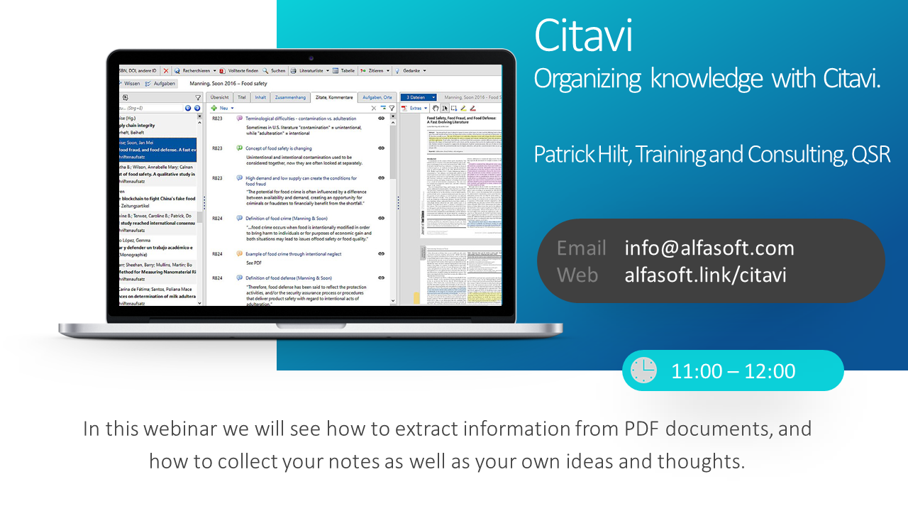 Citavi webinar - Organizing knowledge with Citavi