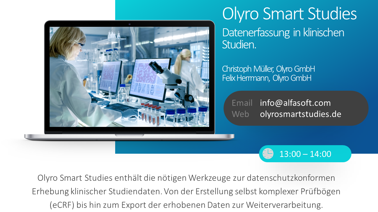 Olyro Smart Studies - Datenerfassung in klinischen Studien