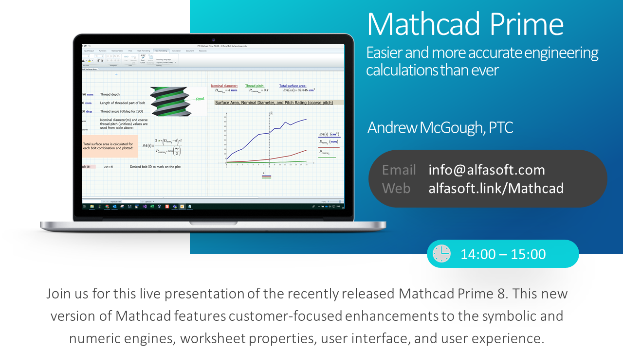 PTC Mathcad Prime 8 webinar - Introducing Mathcad Prime 8